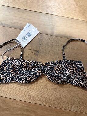 Maaji Small Chita Floral Reversible Underwire Strapless Leopard Bikini Top